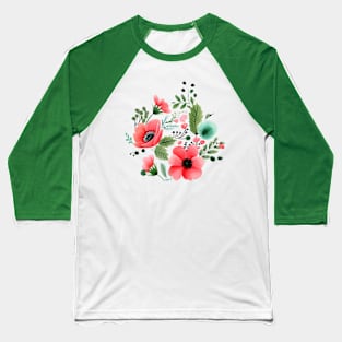 Watermelon Blossoms Baseball T-Shirt